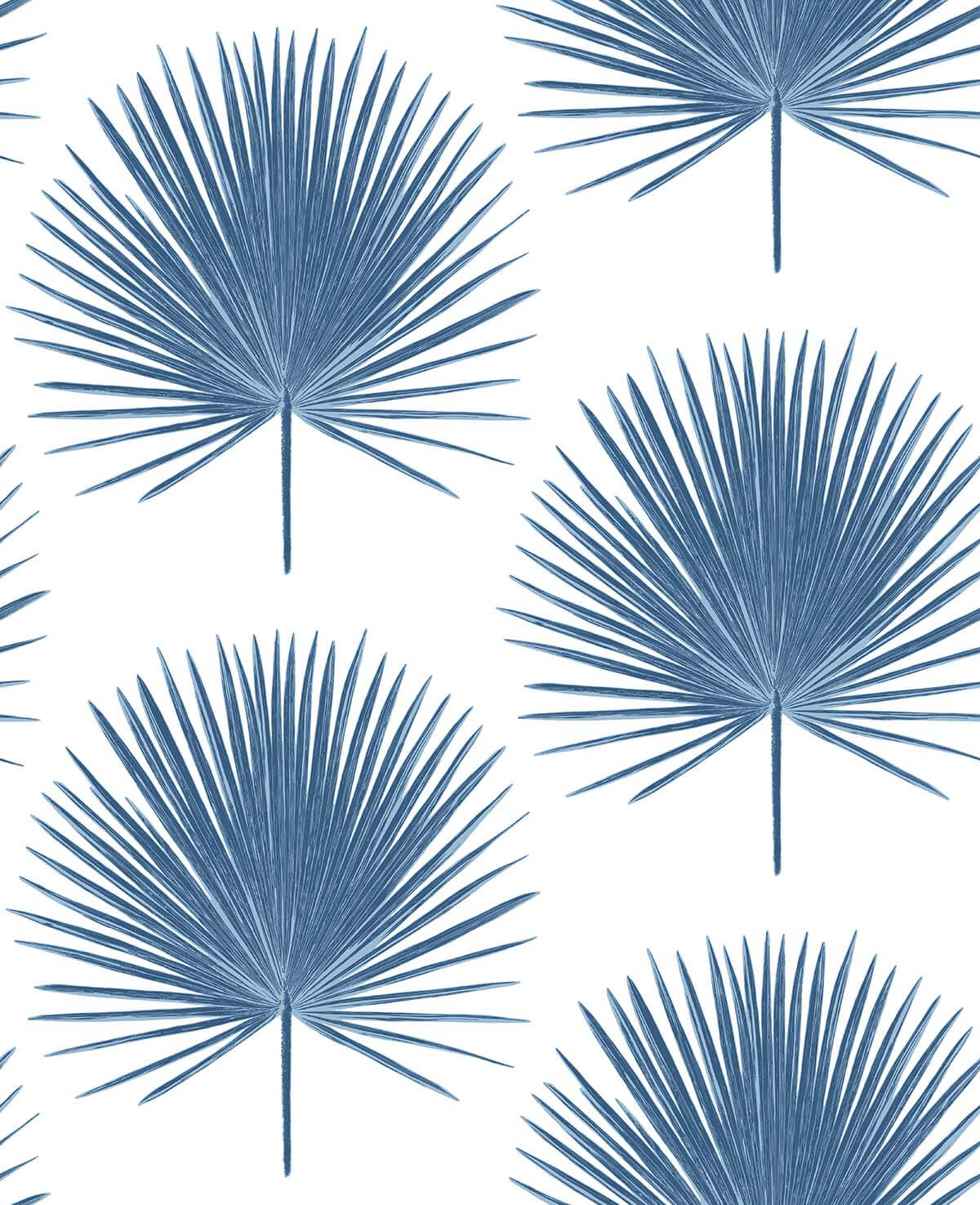 NW37502 NextWall NextWall Peel & Stick Wallpaper Palmetto Palm Coastal Blue