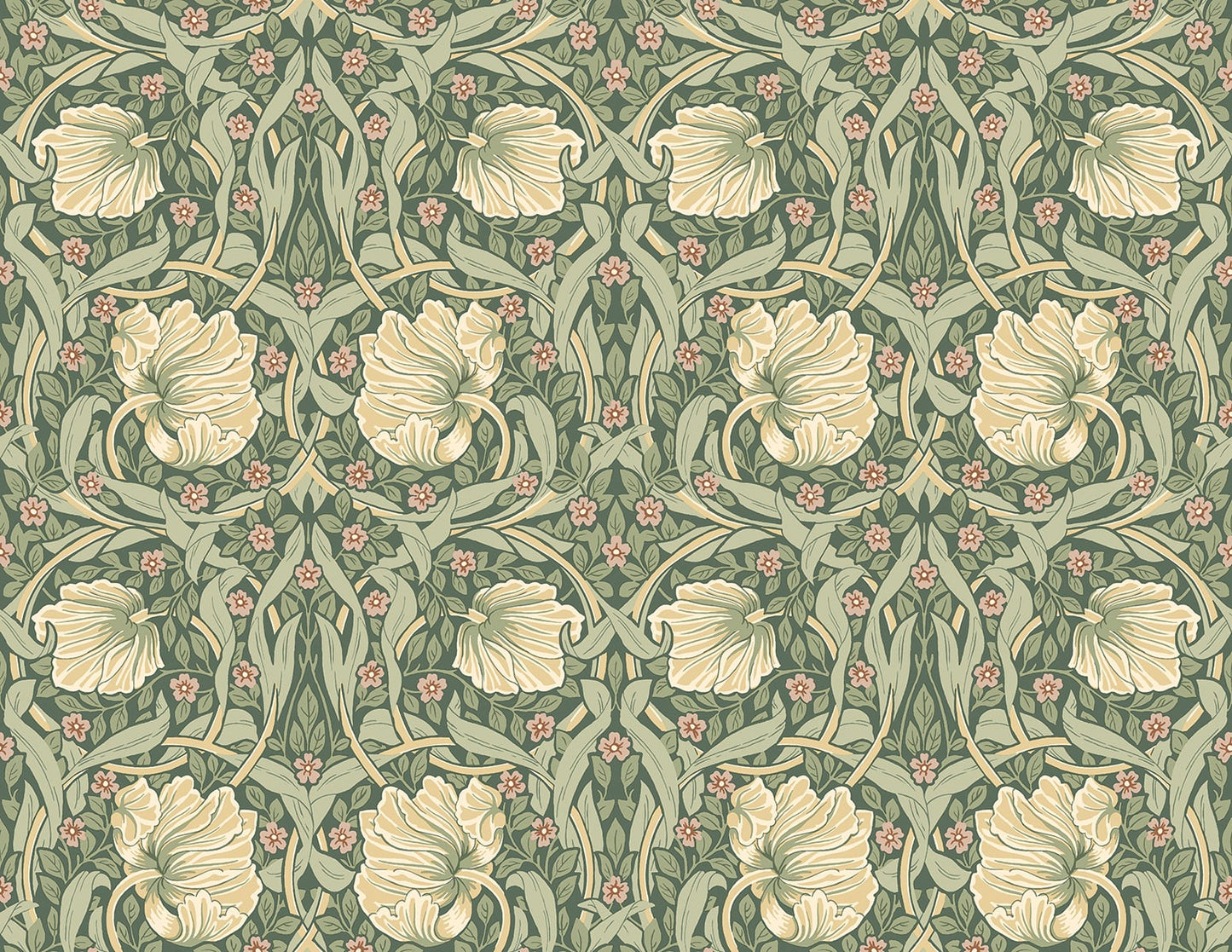 NW42406 NextWall NextWall Peel & Stick Wallpaper Pimpernel Floral Gardenia & Sage