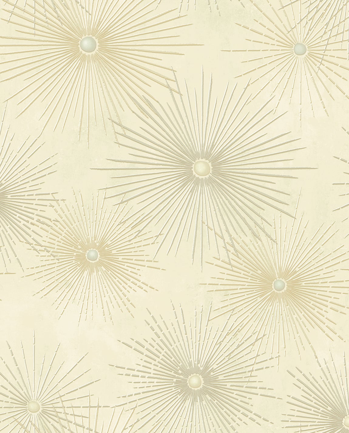 NW43103 NextWall NextWall Peel & Stick Wallpaper Starburst Geo Ivory & Metallic Gold