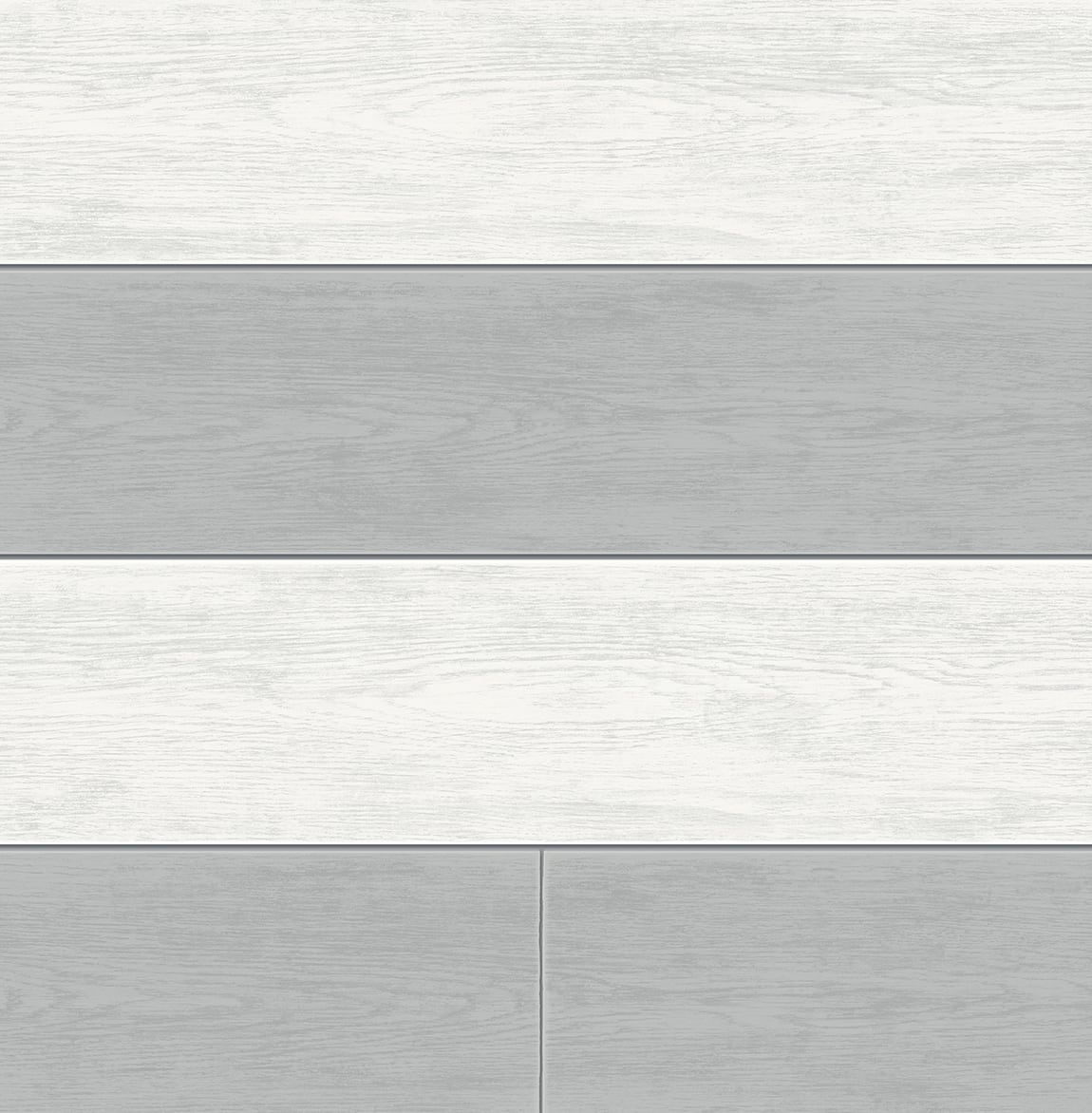 NW43510 NextWall NextWall Peel & Stick Wallpaper Two Toned Shiplap Argos Grey