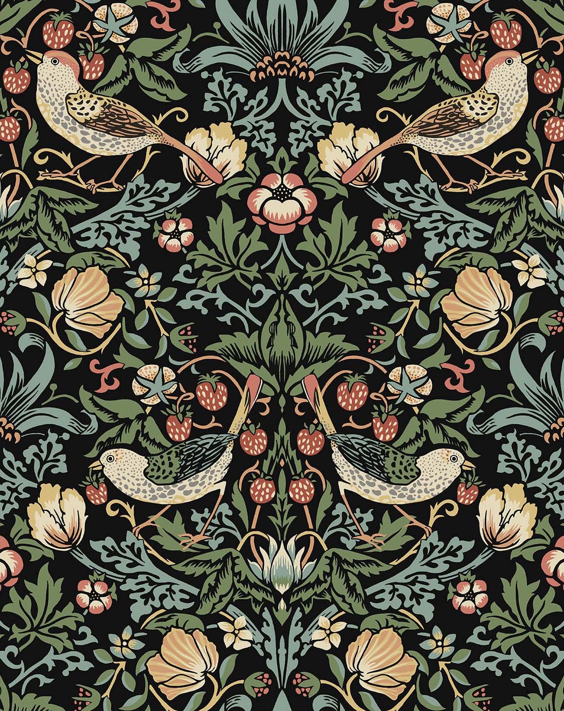 NW43700 NextWall NextWall Peel & Stick Wallpaper Aves Garden Ebony
