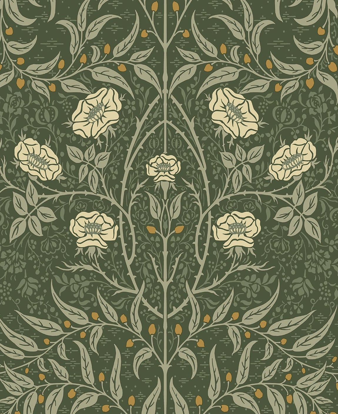 NW43904 NextWall NextWall Peel & Stick Wallpaper Stenciled Floral Evergreen