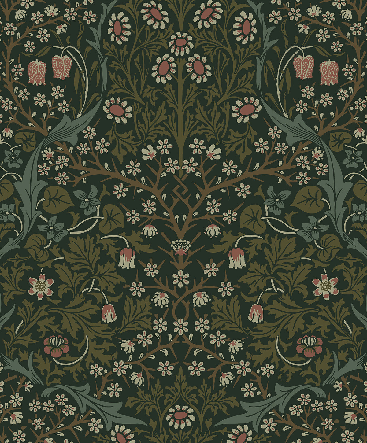 NW44504 NextWall NextWall Peel & Stick Wallpaper Victorian Garden Greenery