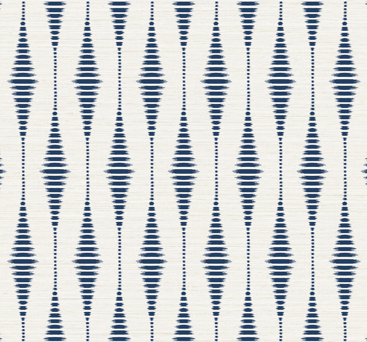 NW46402 NextWall NextWall Peel & Stick Wallpaper Striped Ikat Navy Blue & Linen