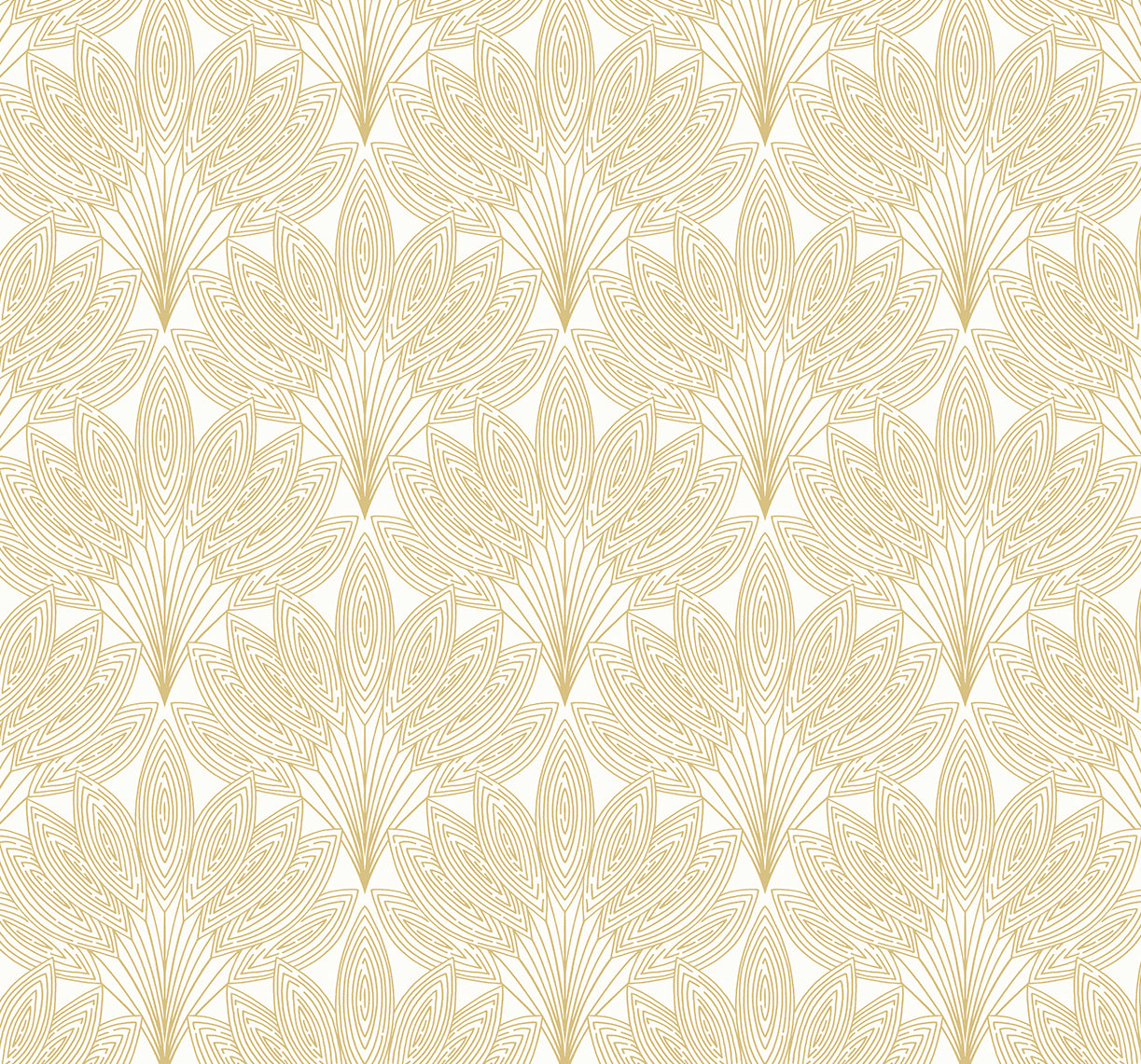 NW47305 NextWall NextWall Peel & Stick Wallpaper Peacock Leaves Metallic Gold