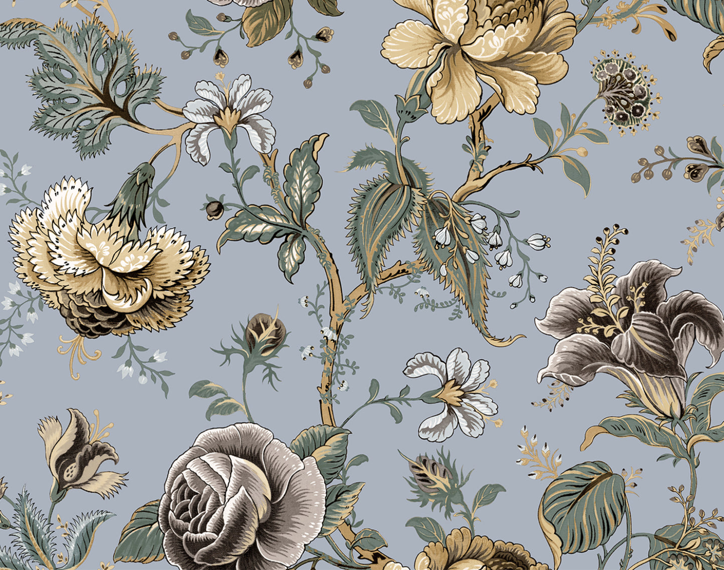 NW48609 NextWall NextWall Peel & Stick Wallpaper Sanibel Floral Trail Periwinkle