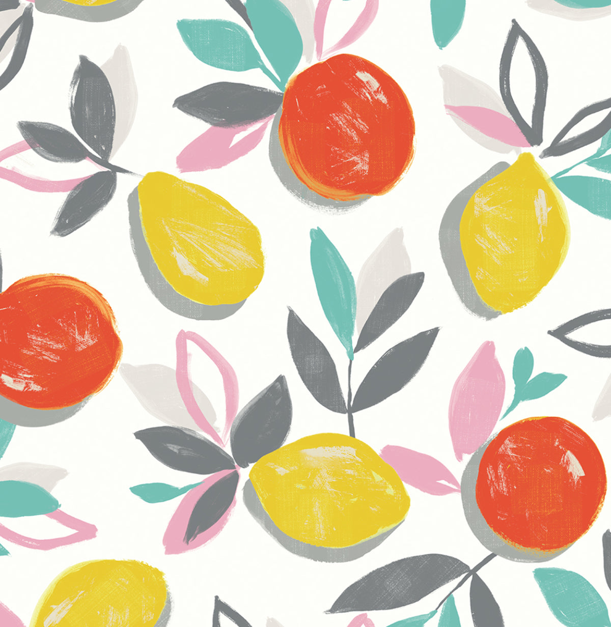 NW49301 NextWall NextWall Peel & Stick Wallpaper Fruit Toss Tropic Sunset