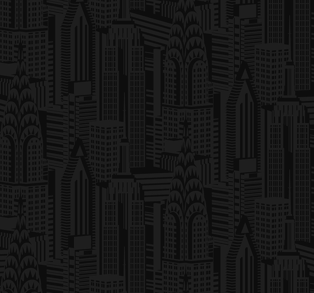 NW51300 NextWall NextWall Peel & Stick Wallpaper City Skyline Cosmic Black