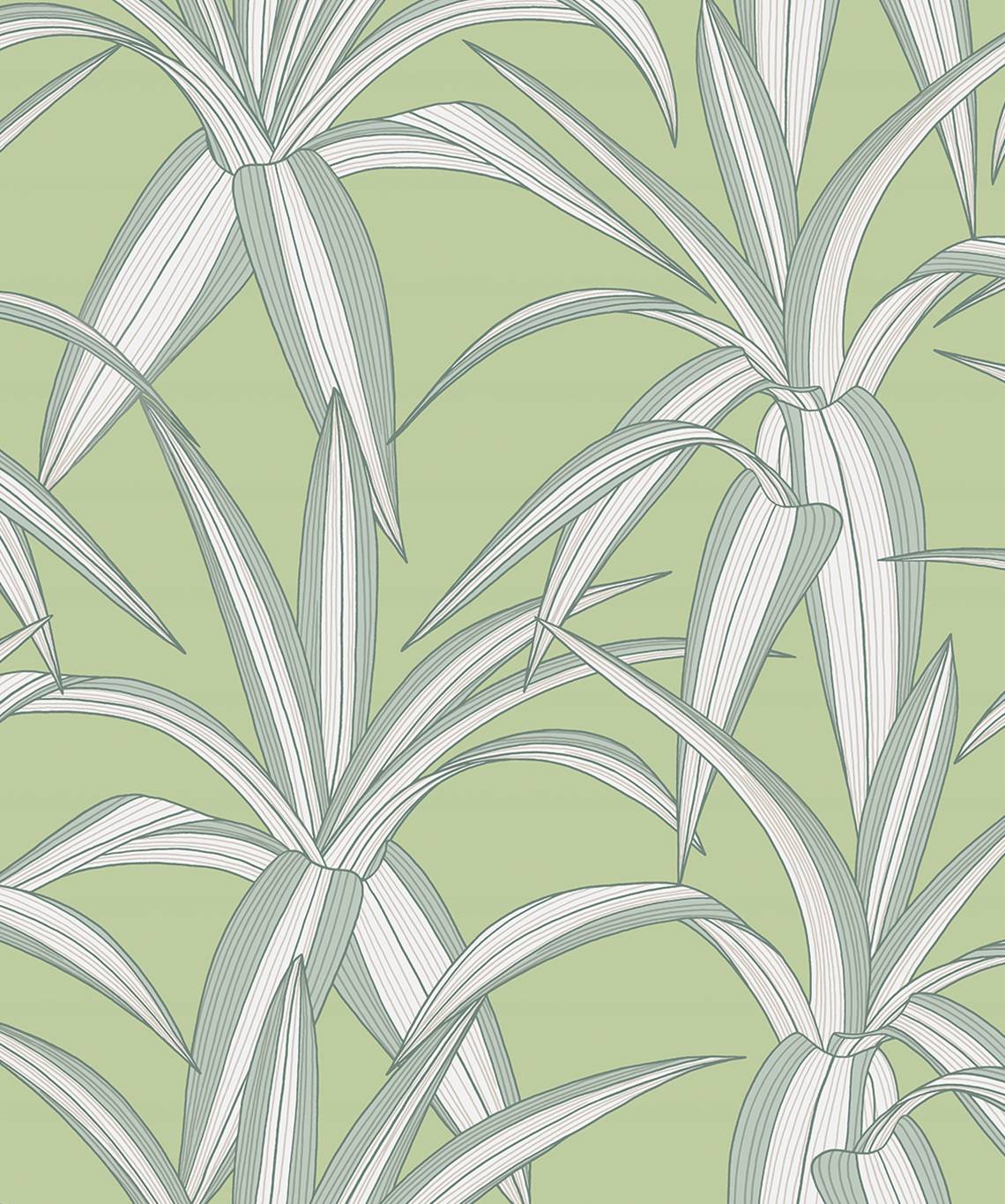 NW51704 NextWall NextWall Peel & Stick Wallpaper Tossed Cradle Plant Spring Green