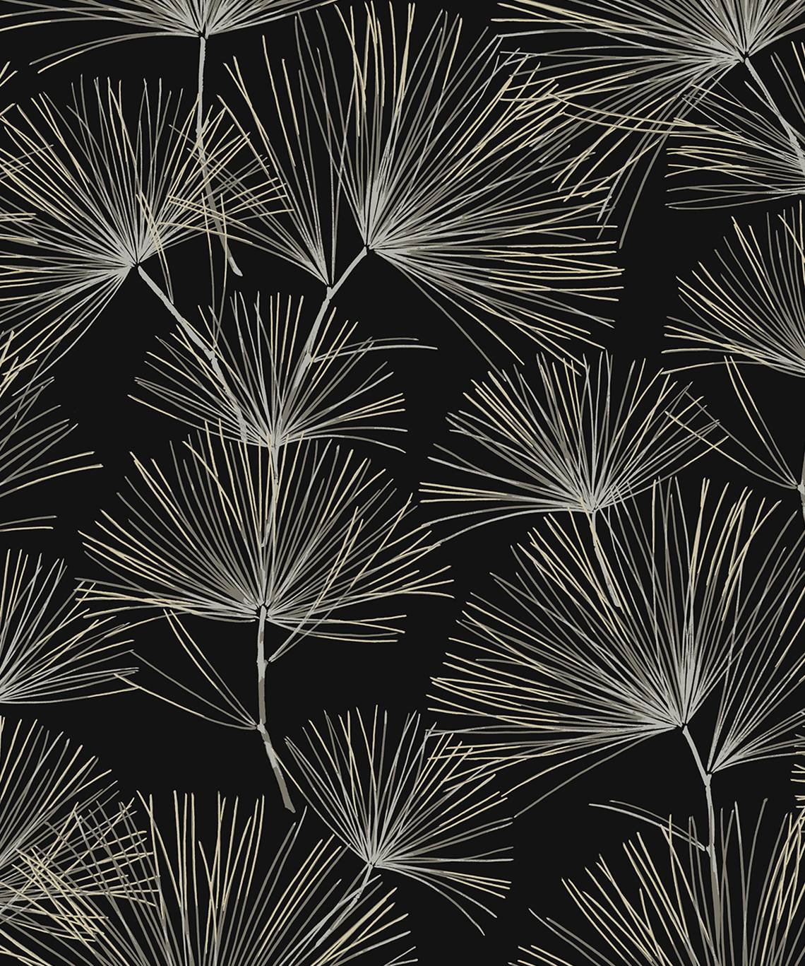 NW52110 NextWall NextWall Peel & Stick Wallpaper Pine Needles Ebony & Pavestone