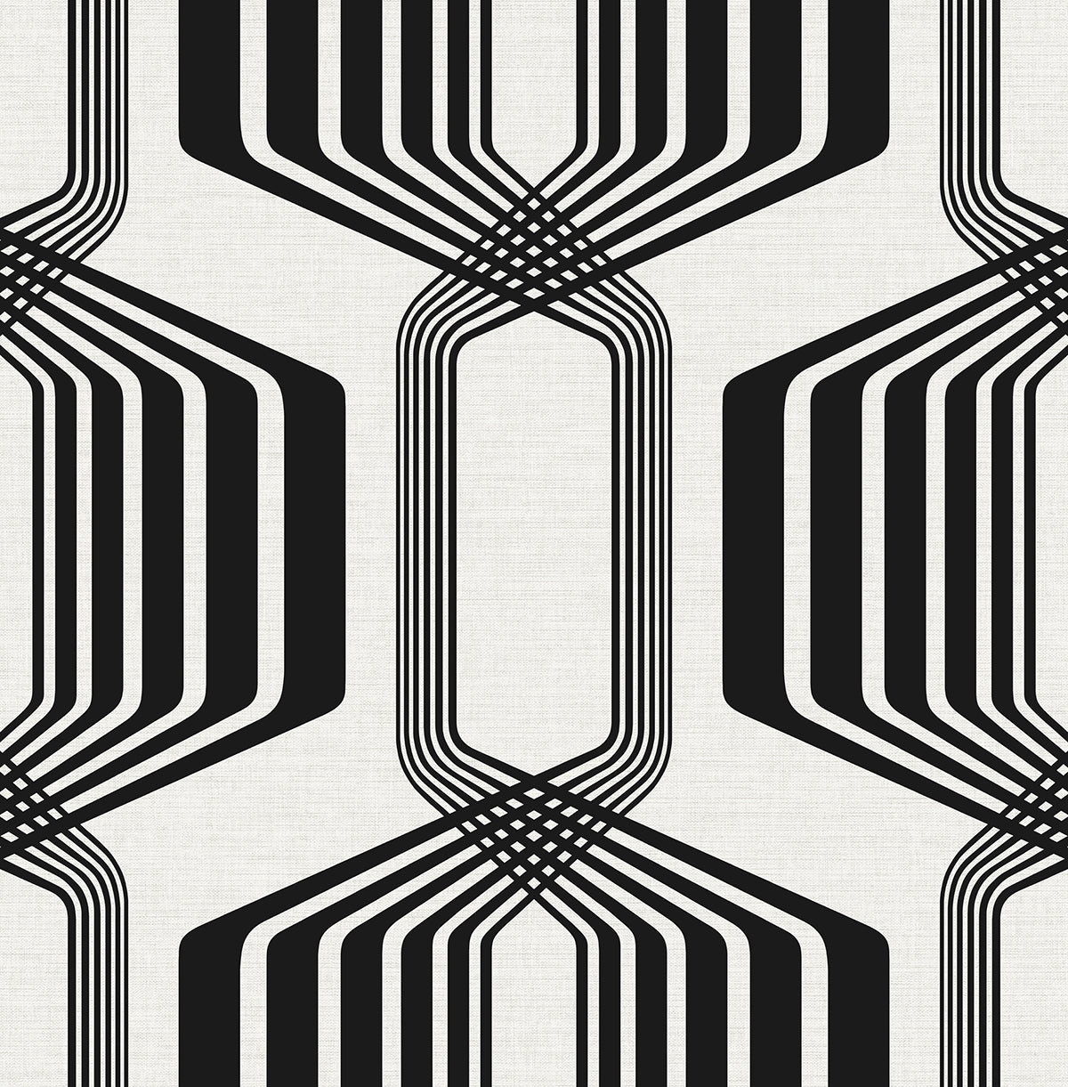 NW55300 NextWall NextWall Peel & Stick Wallpaper Striped Geo Ebony