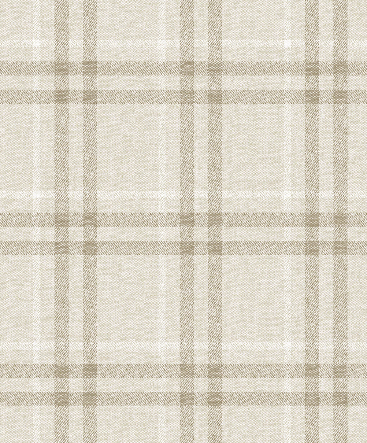 NW58203 NextWall NextWall Peel & Stick Wallpaper Calverlay Plaid French Vanilla