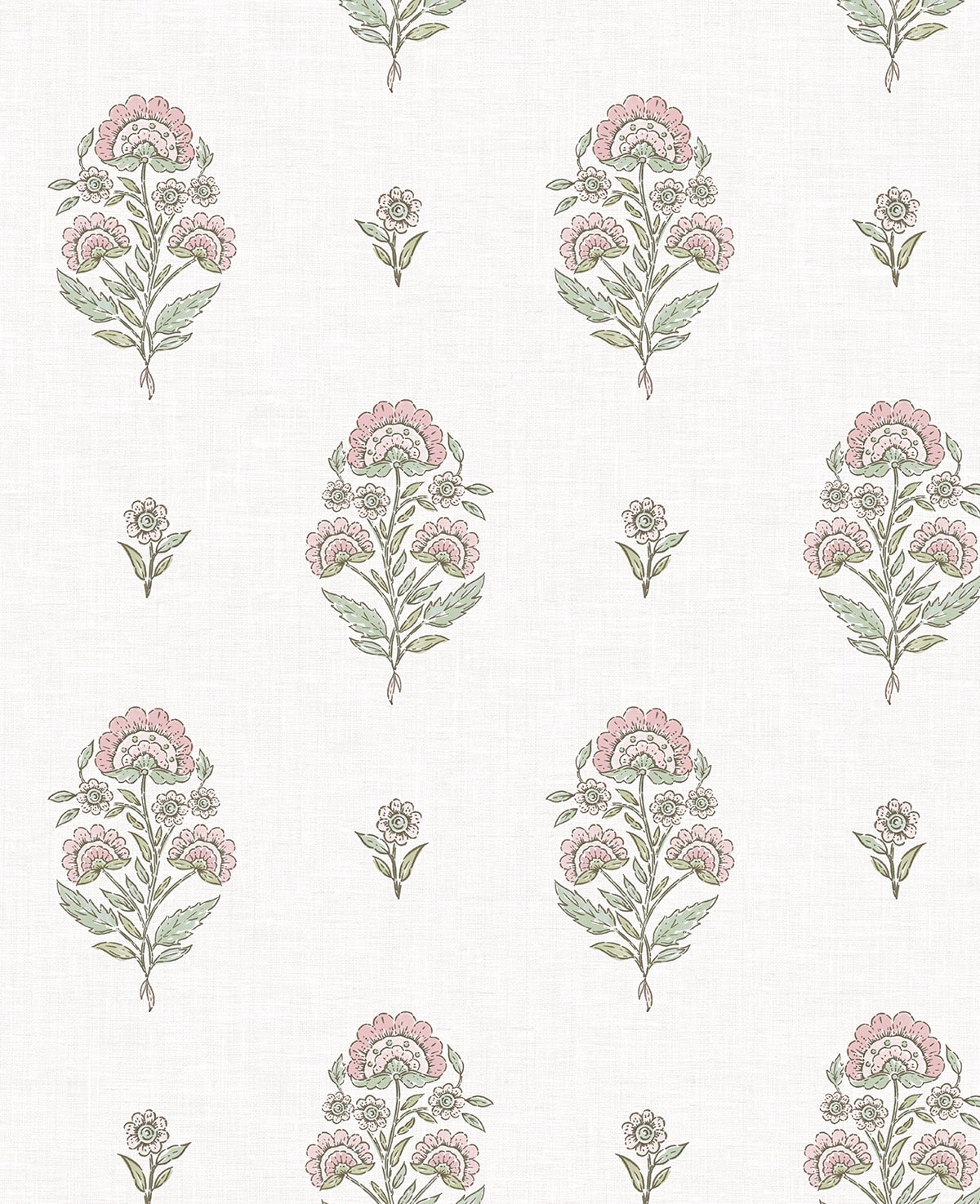 NW60701 NextWall NextWall Peel & Stick Wallpaper Floral Spot Blush & Basil