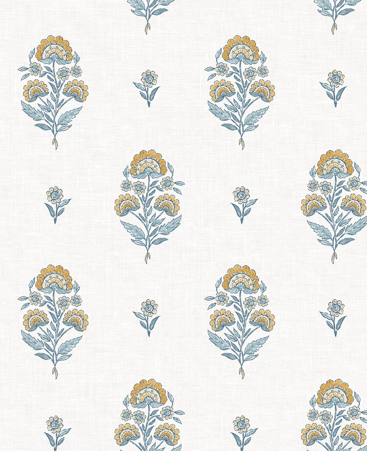 NW60703 NextWall NextWall Peel & Stick Wallpaper Floral Spot Marigold & Seabreeze