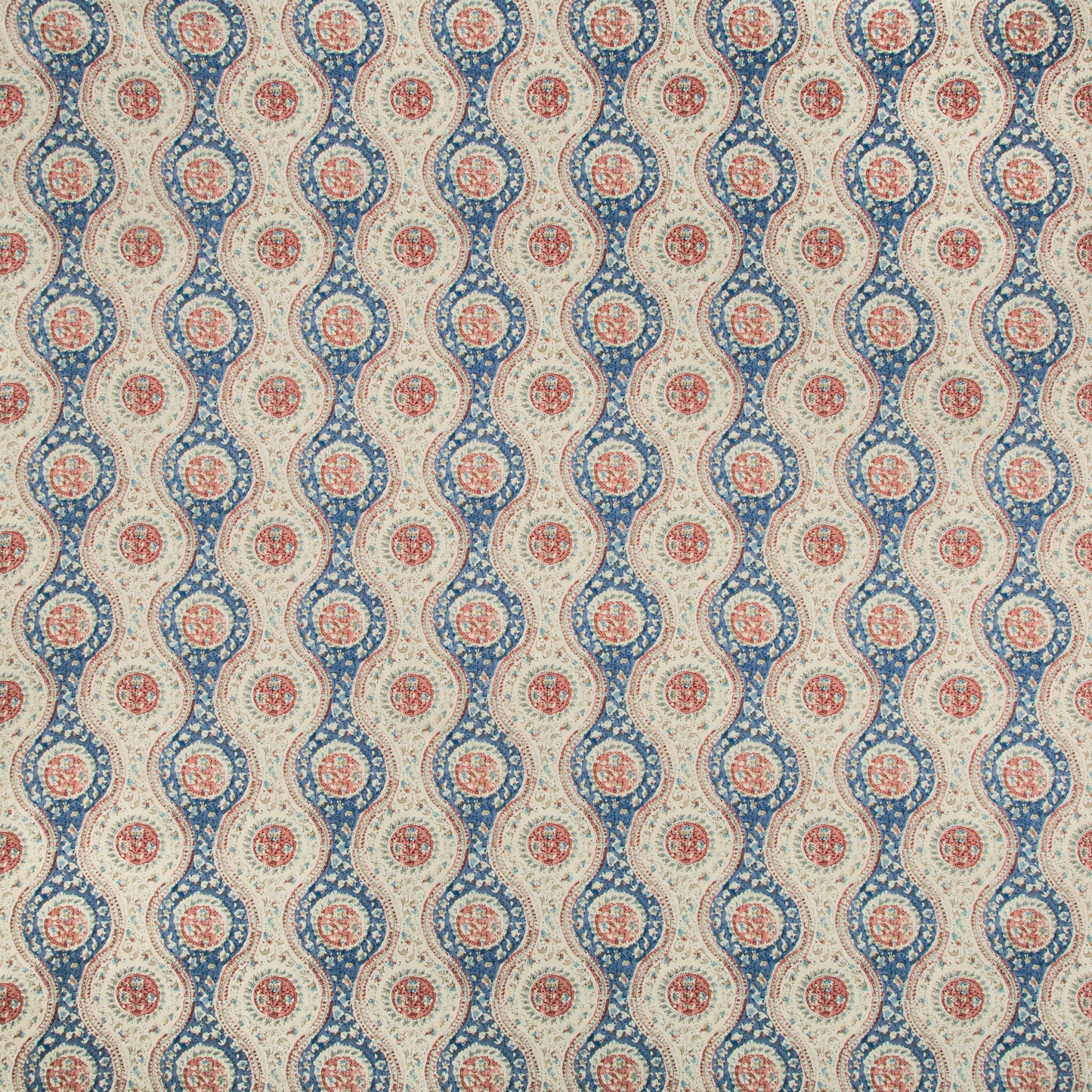 8019129-519 NADARI PRINT BLUE/RED BRUNSCHWIG & FILS