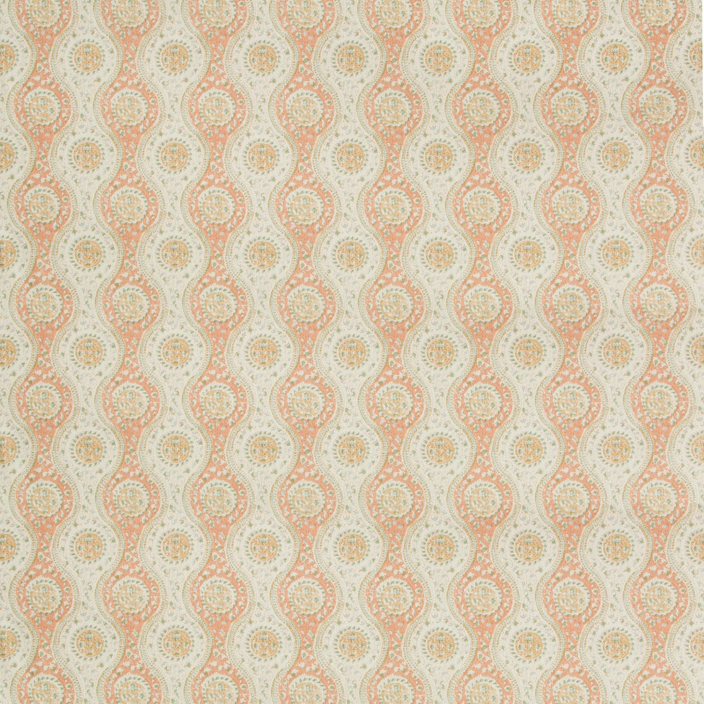 8019129-124 NADARI PRINT PEACH/GOLD BRUNSCHWIG & FILS