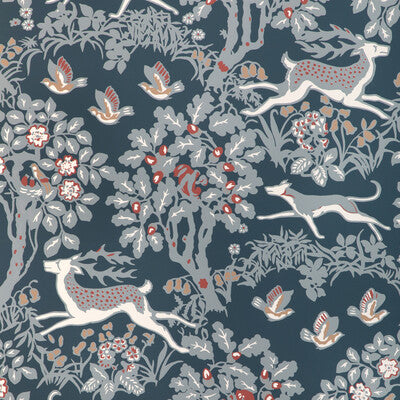 P2017104-519 MILLE FLEUR WP DENIM LEE JOFA Wallpaper