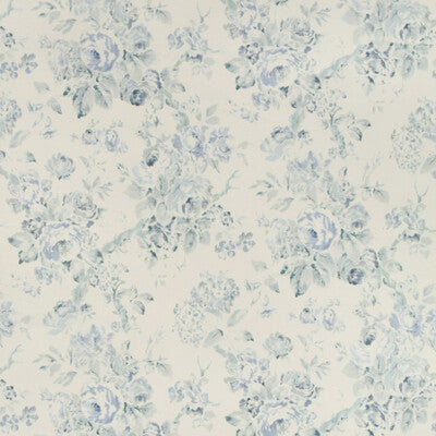 P2018106-153 GARDEN ROSES WP AQUA/BLUE LEE JOFA Wallpaper