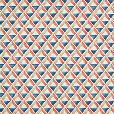 P2018108-195 CANNES PAPER RED/BLUE LEE JOFA Wallpaper