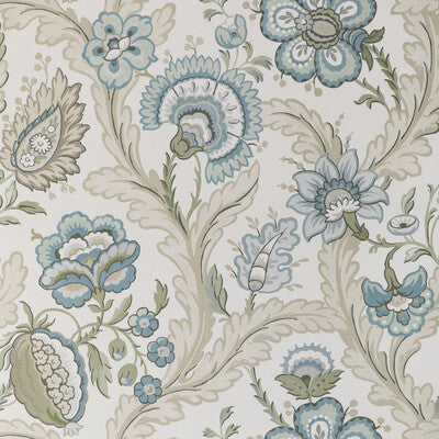 P2020101-1323 WIMBERLY PAPER AQUA/SAGE LEE JOFA Wallpaper
