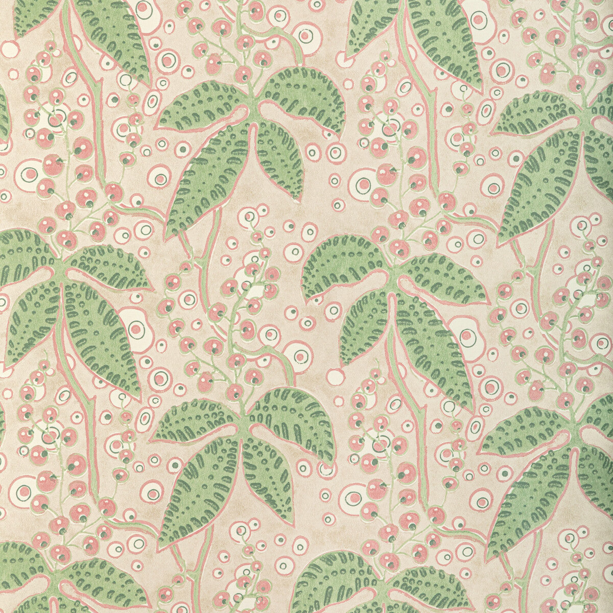 P2022105-73 PUTNAM PAPER GREEN/ROSE LEE JOFA Wallpaper