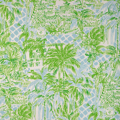 P2025113-153 PALM BEACH WP BLUE/GREEN LEE JOFA Wallpaper