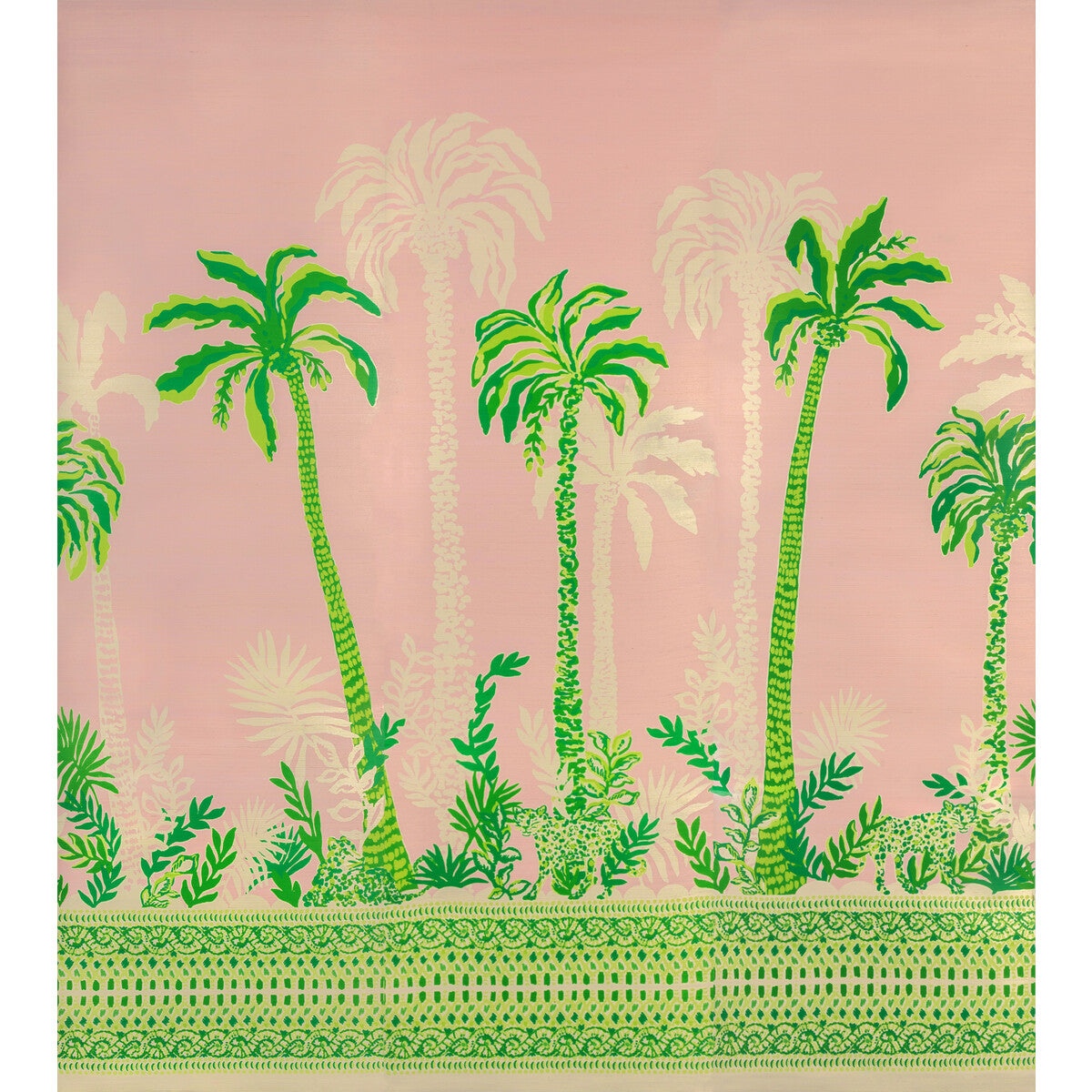 P2025115-73 PALMS WAY MURAL GC PINK LEE JOFA Wallpaper