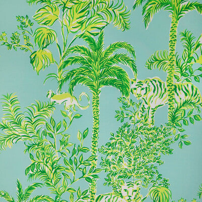 P2025118-353 TIGER QUEEN WP AQUA LEE JOFA Wallpaper
