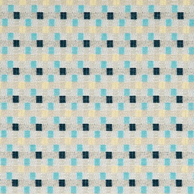 PF50347-4 SKANE AQUA/INDIGO/LINEN BAKER LIFESTYLE Fabrics Drapery Upholstery
