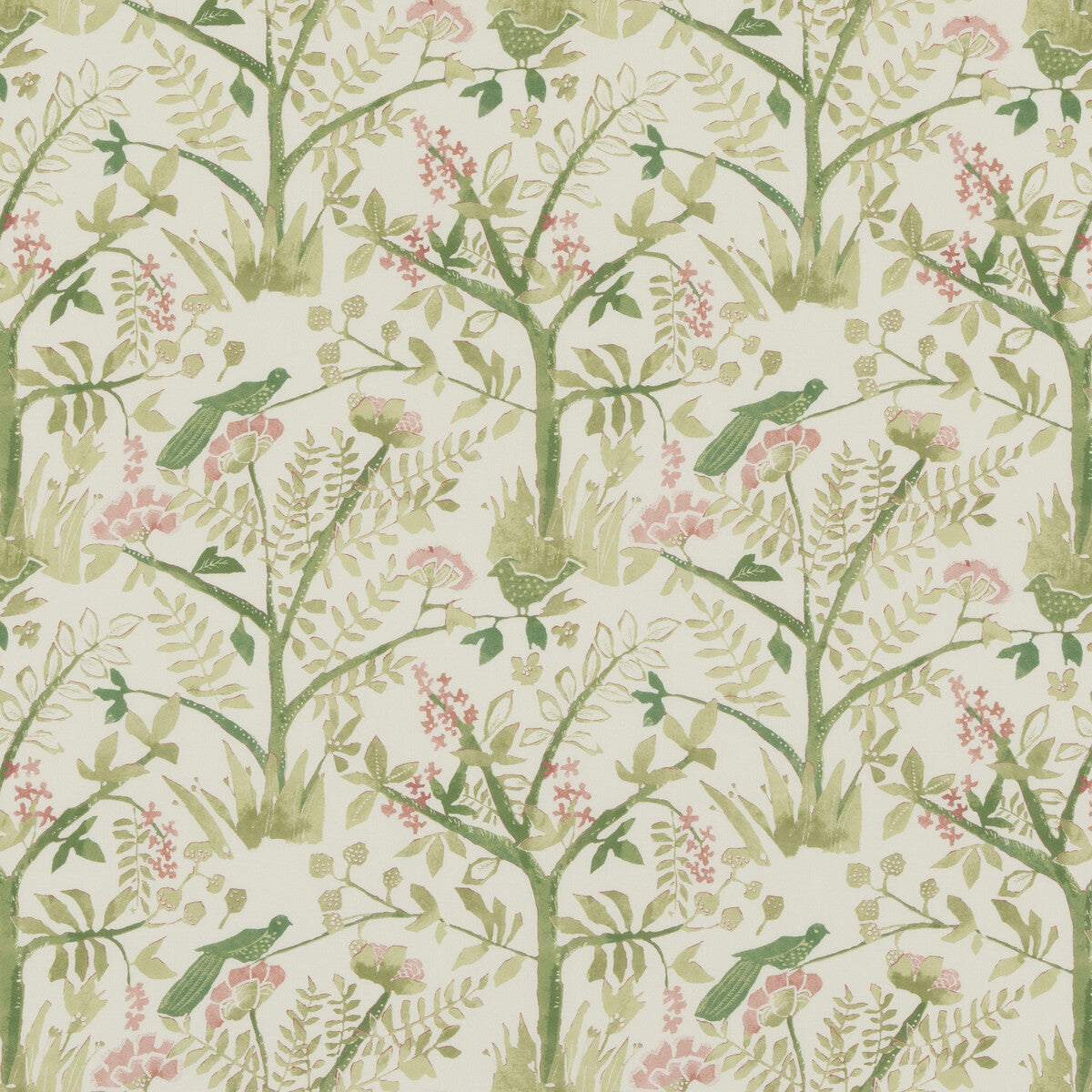 PP50502-3 LULWORTH GREEN/PINK BAKER LIFESTYLE Fabrics Drapery Upholstery