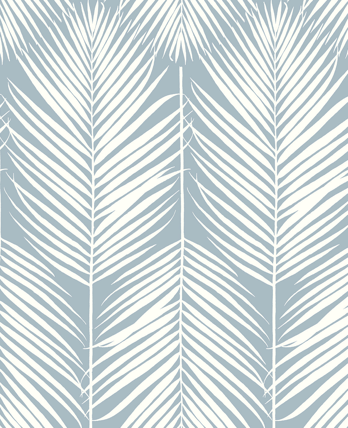 PR11402 Seabrook Designs Prepasted Online Wallpaper Palm Silhouette Prepasted Light Blue