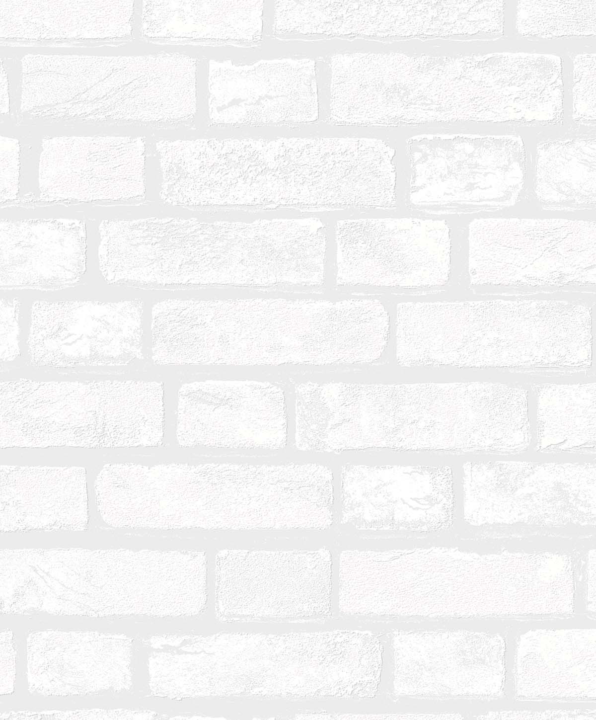 PW20400 Seabrook Designs Paintable Wallpaper Wallpaper Vintage Brick White