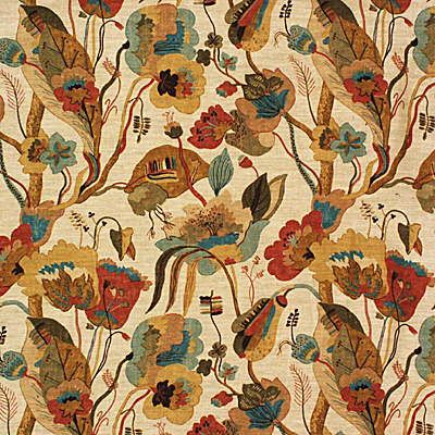 R1380-6 CALIFORNIA AQUA/STONE G P & J BAKER DRAPERY