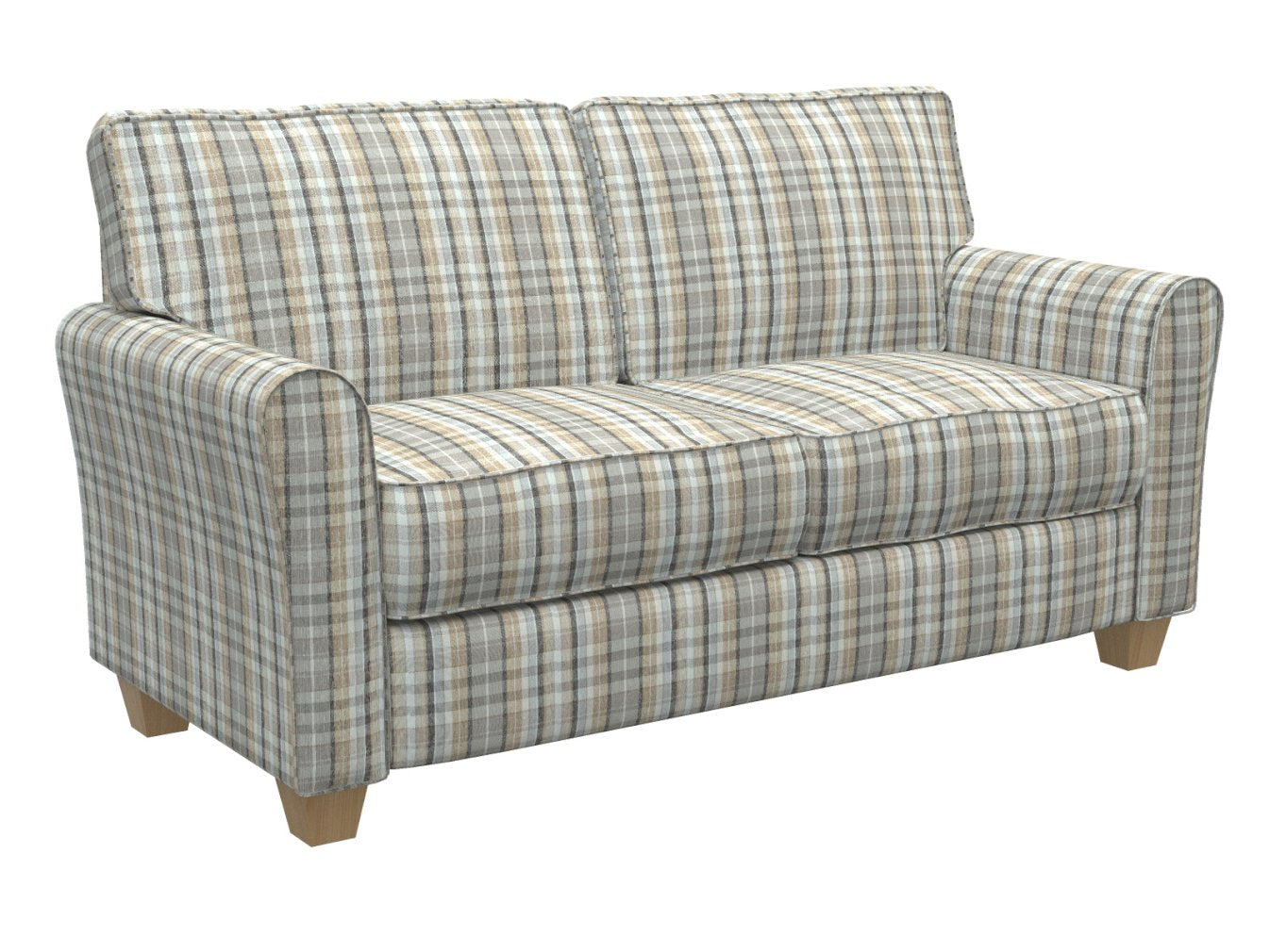 R160 Plaid Flannel Grey & Silver Charlotte Fabrics