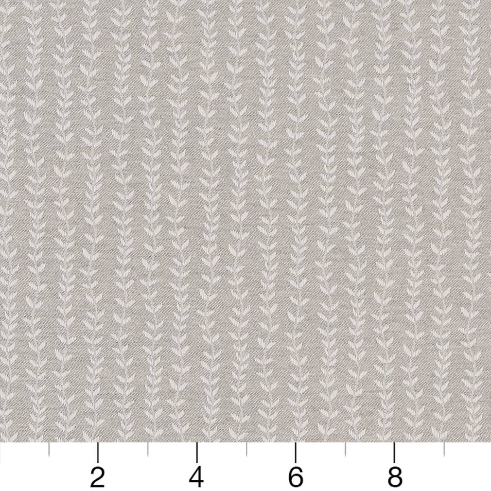 R349 Leaves,Small Scale Cloud Vine Grey & Silver Charlotte Fabrics