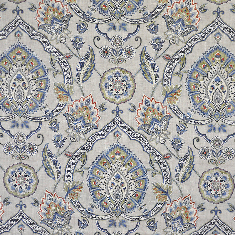 RK4121 Maxwell DRAPERY/MULTI- PATTERN # 121 PLATINUM CT-TRUEBLUE