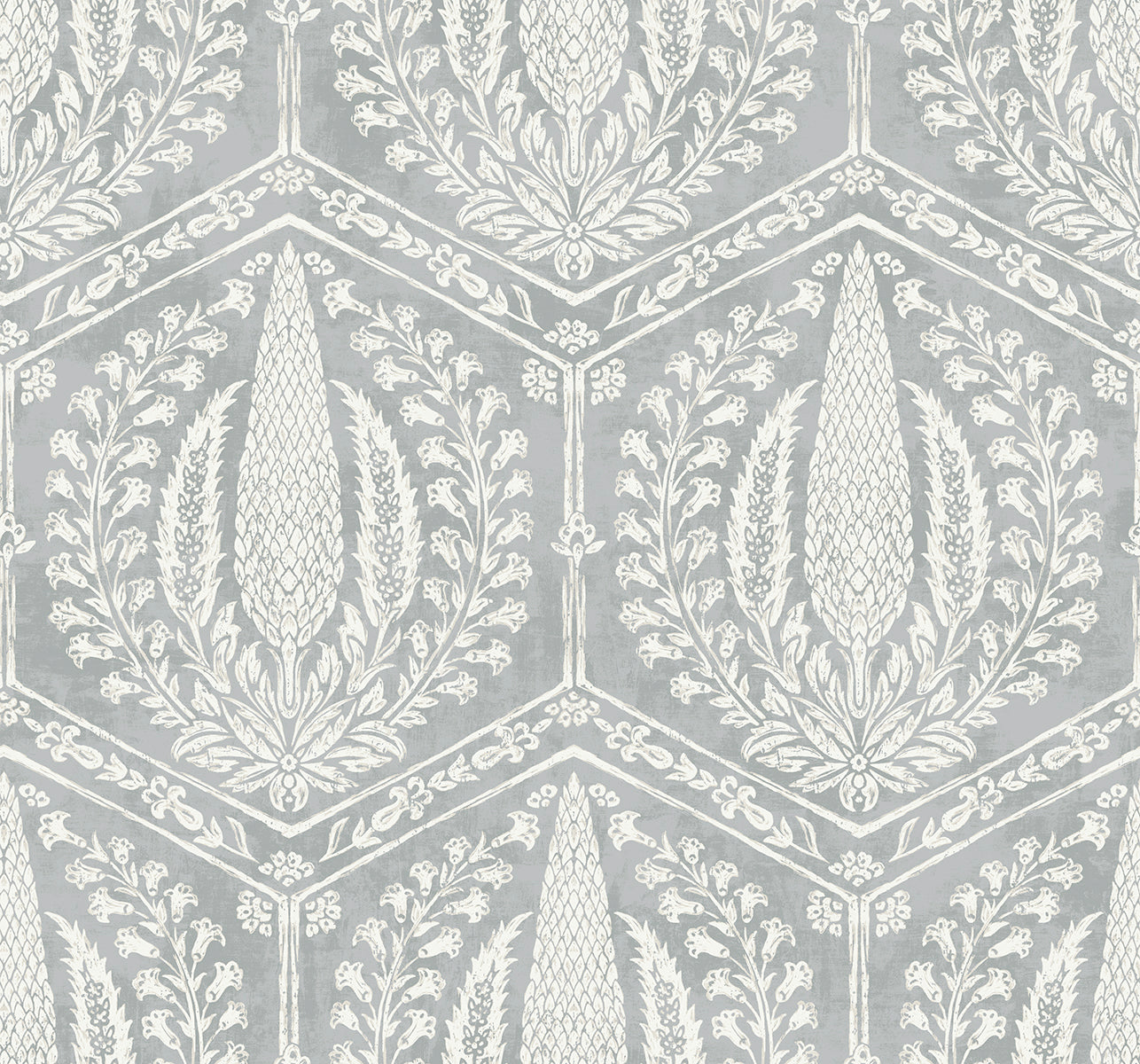 SC21408 Seabrook Designs Summer House Wallpaper Cyrus Harvest Horizon Grey