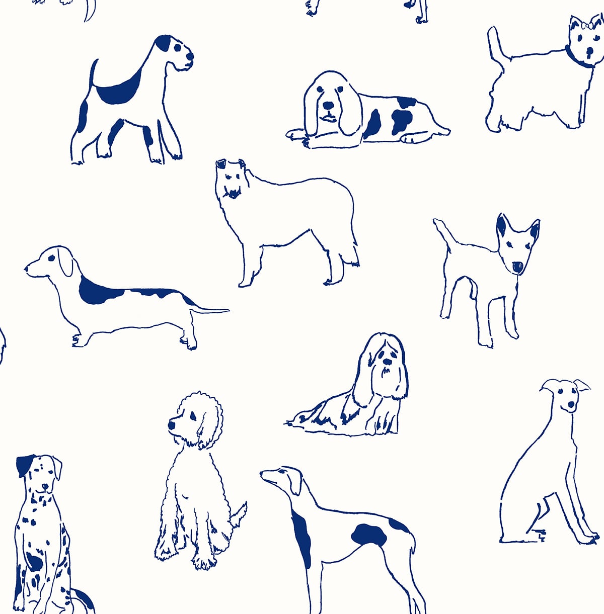 SG10402 Stacy Garcia Home Stacy Garcia Peel and Stick Wallpaper Best in Show Indigo