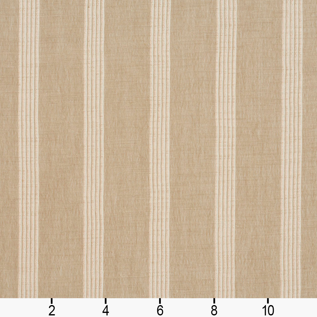SH87 Stripe Ecru Beige & Taupe Charlotte Fabrics