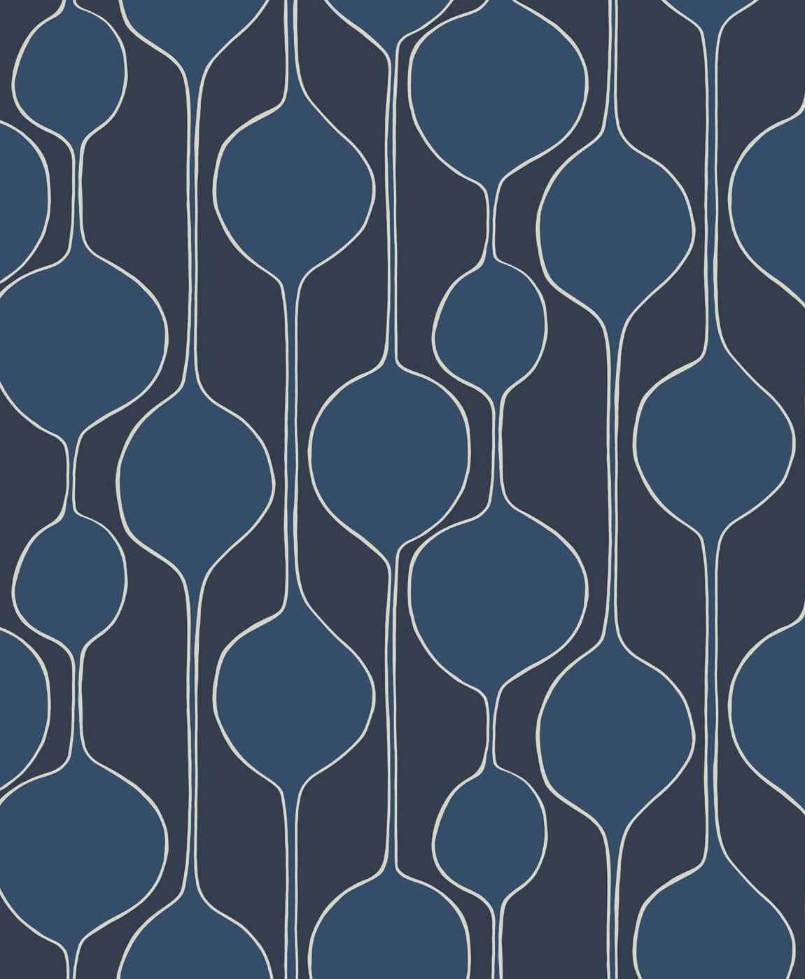 SL80112 Seabrook Designs The Simple Life Wallpaper Minimalist Geometric Celtic Blue