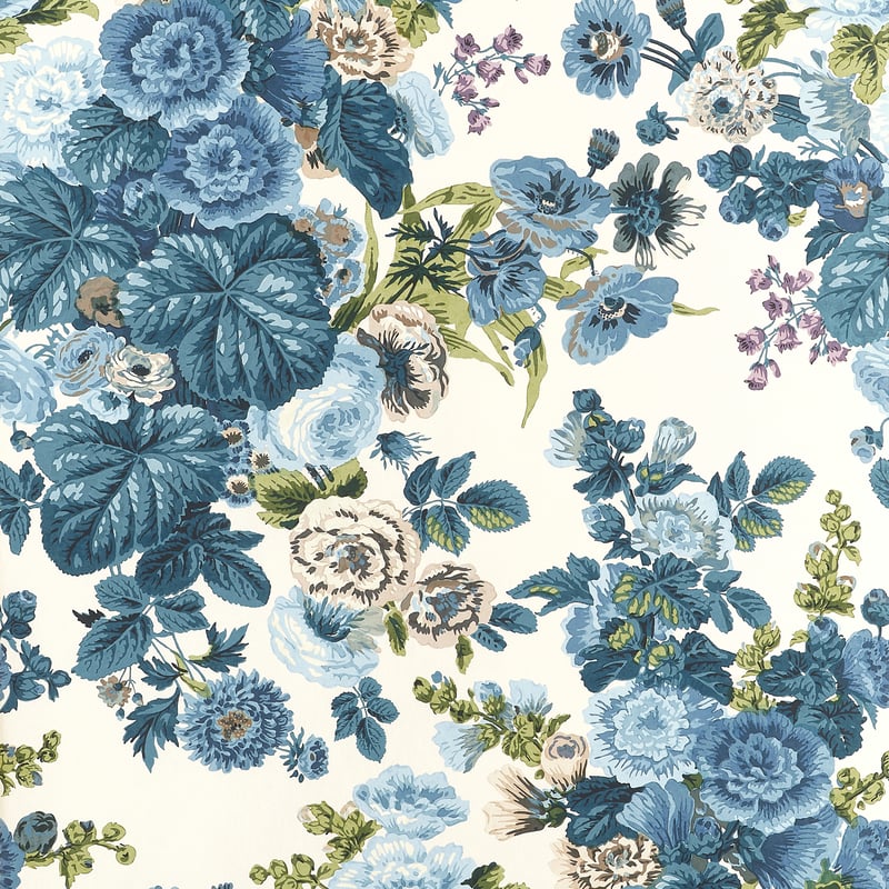 T10512 Thibaut Lavender and Blues Wallpaper