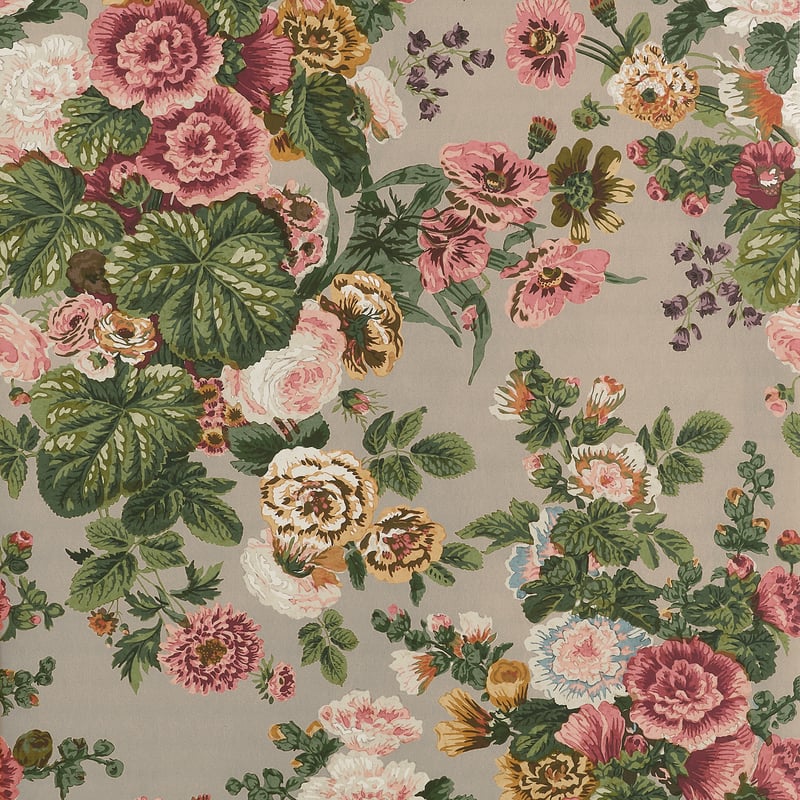 T10514 Thibaut Beige and Coral Wallpaper