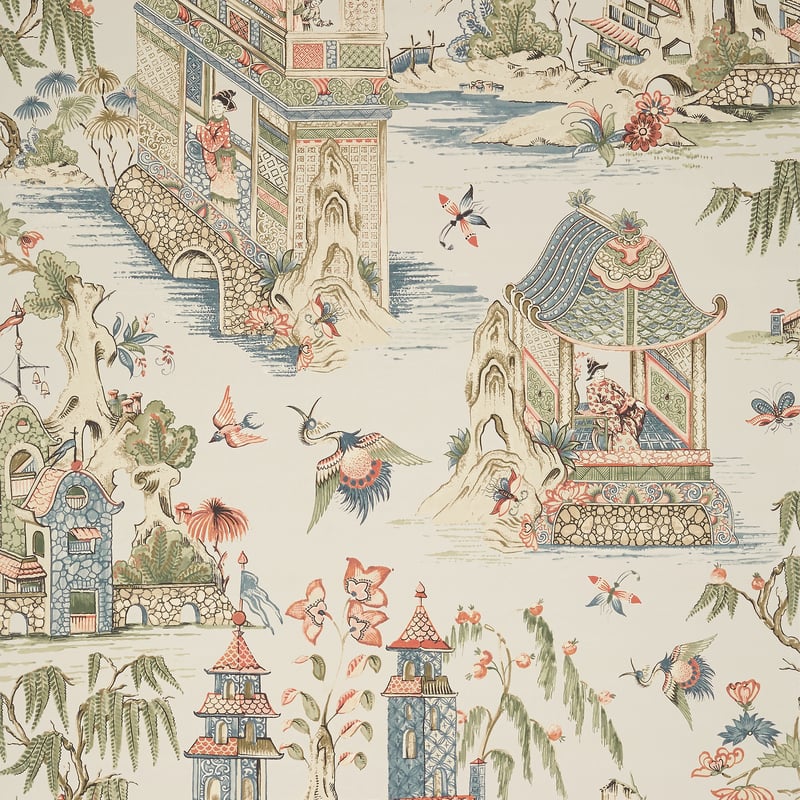 T13618 Thibaut Taupe Wallpaper