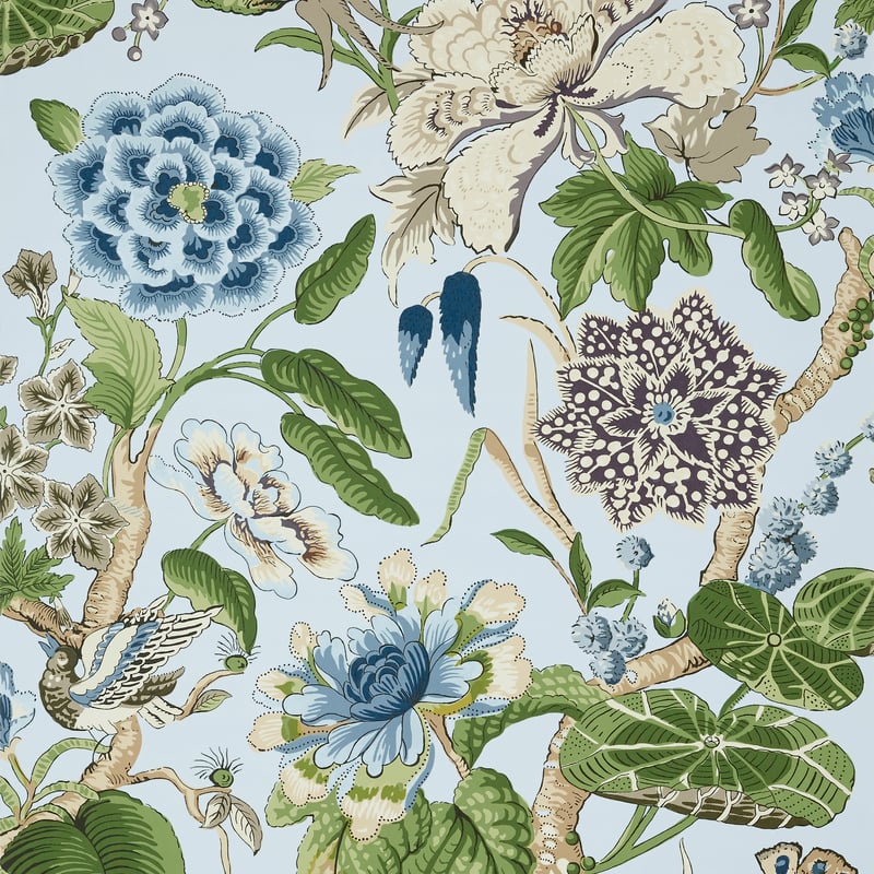 T13654 Thibaut Spa Blue Wallpaper