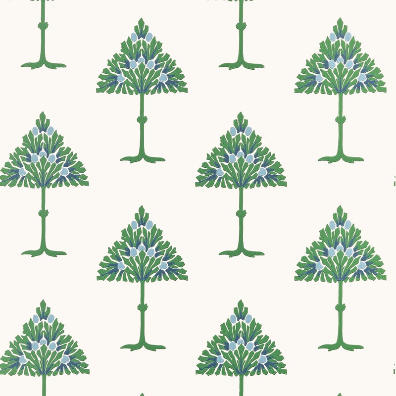 T14615 Thibaut Blue and Green Wallpaper
