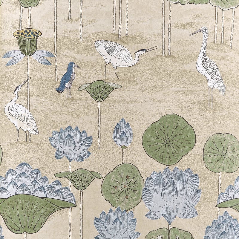 T14638 Thibaut Sage and Blue Wallpaper