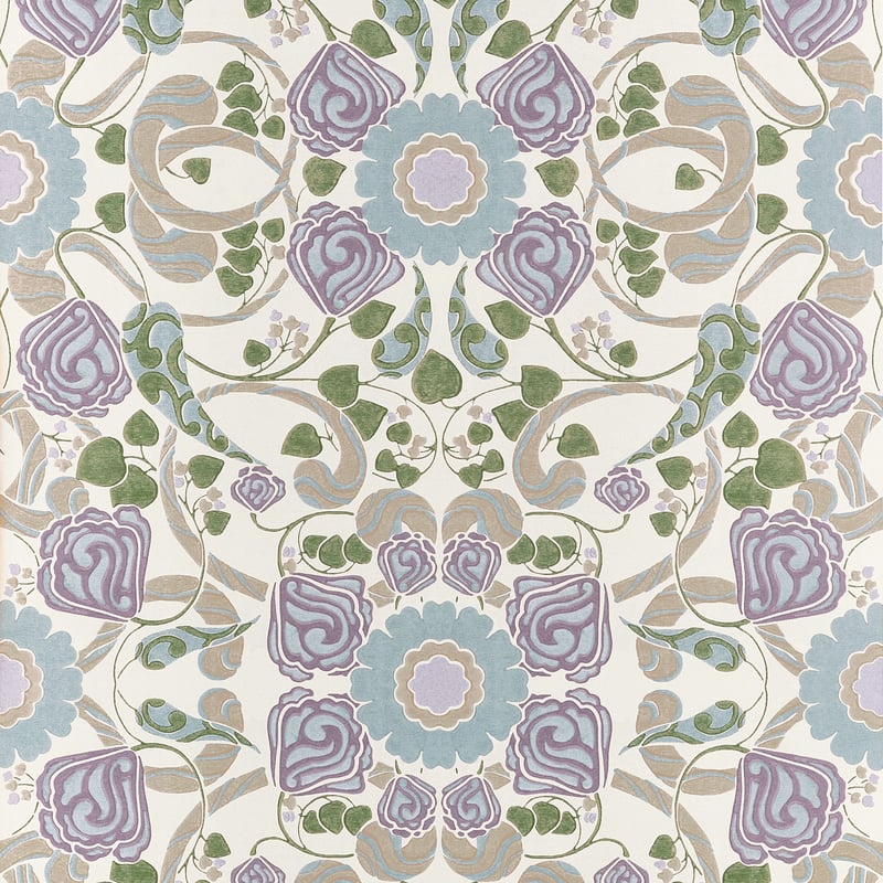 T14645 Thibaut Lavender and Blue Wallpaper
