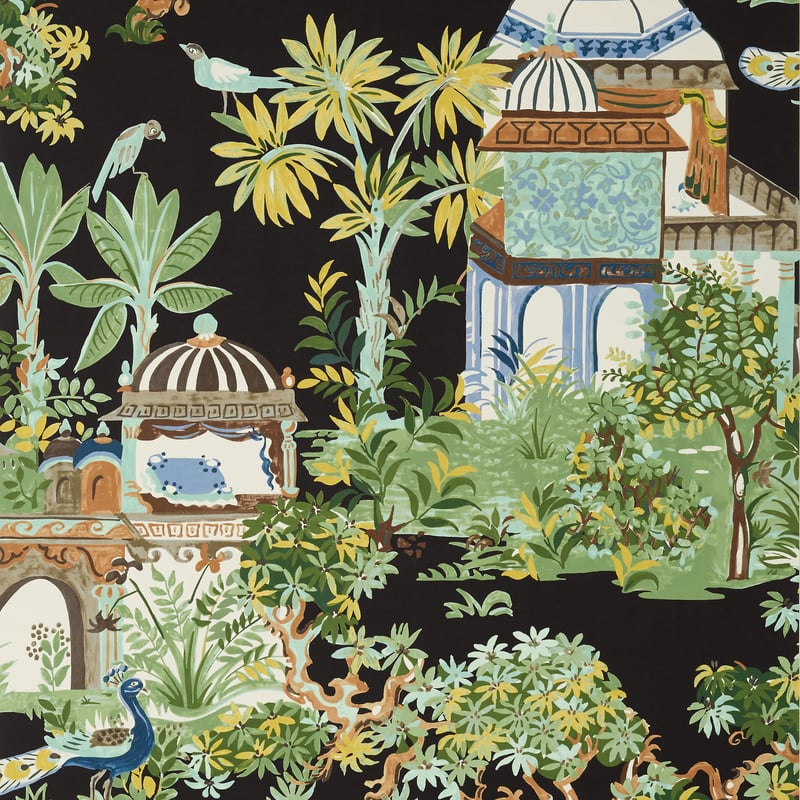 T20825 Thibaut Black Wallpaper