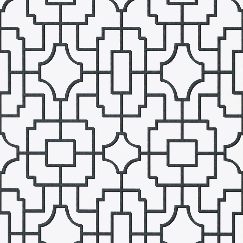T20871 Thibaut Black Wallpaper