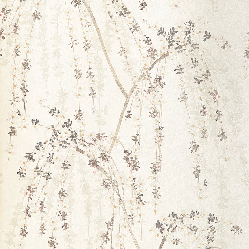 T24454 Thibaut White Wallpaper